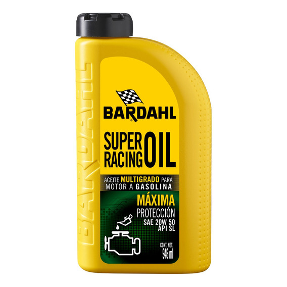 Aceite Bardahl Super Racing Oil 20w50 Sl, 946ml  12 Piezas