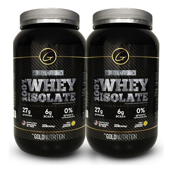 Pack Proteina - 2 X 100% Whey Isolate 2lb Gold Nutrition Sabor Vainilla/chocolate