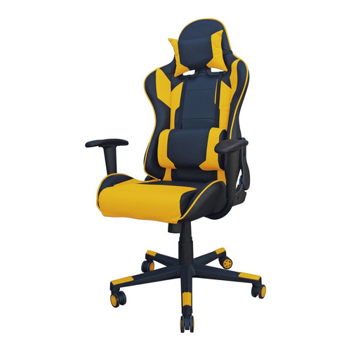 Sillón Pro Gamer Legend - Desillas Color Negro Con Amarillo