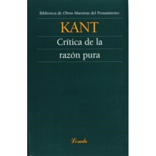 Libro Critica De La Razon Pura - Kant, Immanuel