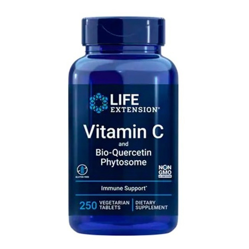 Life Extension Vitamina C con Bio-Quercetin Phytosome - 1000mg - 250 Tabs - Sin sabor