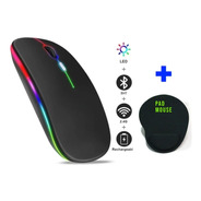Kit Mouse Bluetooth Y 2.4g Recargable + Pad Mouse
