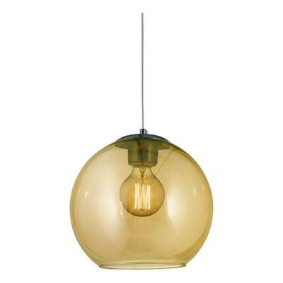 Colgante 3 Luces Desigual Ambar Base Redonda Apto Led E27