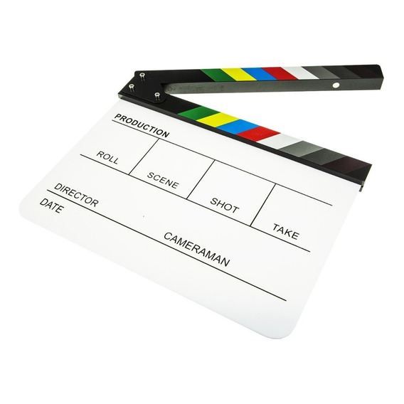 Claqueta Acrilica Magnetica Video Clapper Producciones Cine