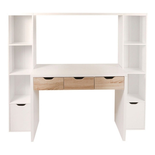 Mueble/ Centro Trabajo Reine M+design 140x165x45 Cm Color Blanco