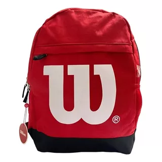 Morral Escolar Mochila Universitaria Bolso Wilson Free Unise Color Rojo Diseño De La Tela Urban Free