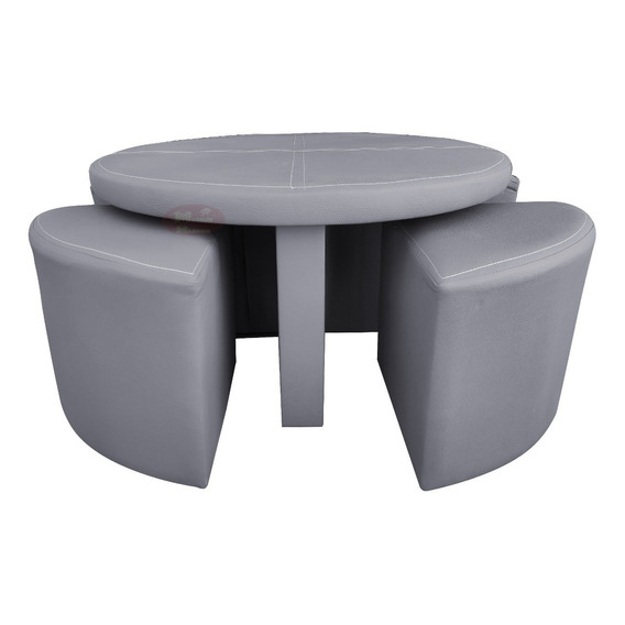 Mesa De Centro Tapizada Redonda Mod. Anny | Muebles Marrón