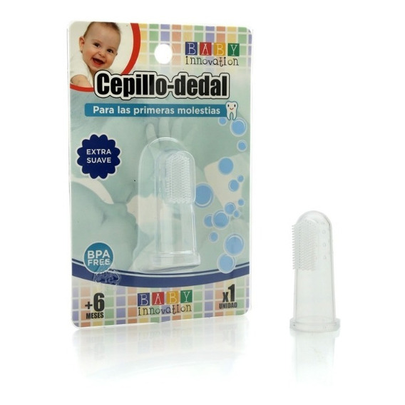 Cepillo Dedal Bebés Silicona Extra Suave Baby Innovation - Pañalera Arenita