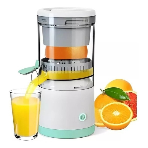 Mini exprimidor eléctrico automático de zumo de naranja, color blanco