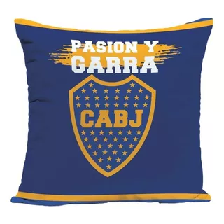 Almohadon Boca Juniors Clubes Futbol Dormitorio Blanqueria Color Azul Diseño De La Tela Pasión Y Garra
