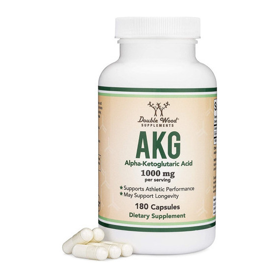 Suplemento Akg Acido Alfa Cetoglutarico 1000 Mg 180 Capsula