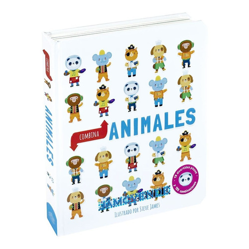 Libro Interactivo Combina Animales Tapa Dura Niños +1