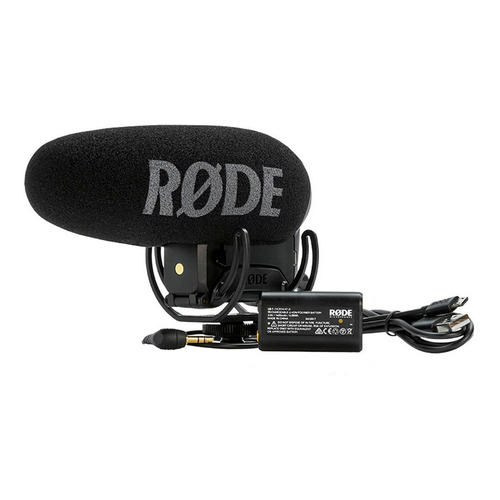 Micrófono Rode VideoMic Pro+ Condensador Supercardioide color negro