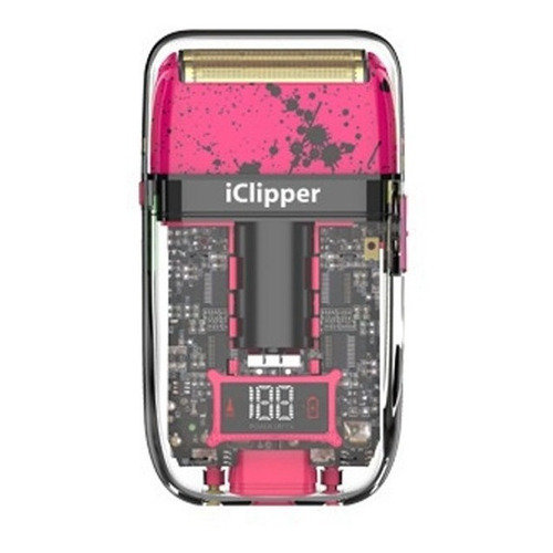 Afeitadora Electrica Shaver Hombre Al Ras Usb Iclipper Tx3s Color Fucsia