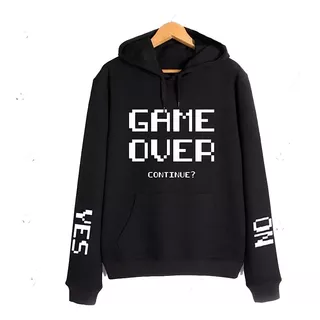 Game Over- Buzo Canguro Con Capucha - Aesthrtic- Hip Hop