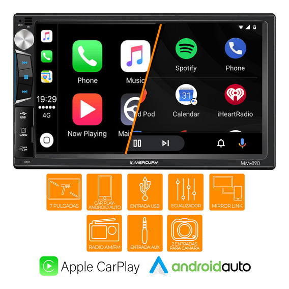 Stereo Pantalla Tactil Bluetooth 7 Pulgadas Android Mirror 