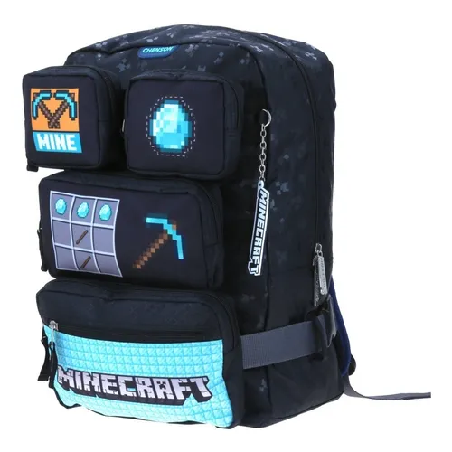 Mochila Escolar Grande Minecraft Chenson Raft 65499