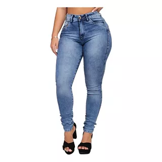 Calça Jeans Feminina Cós Alto Empina Bumbum Patria Brasil