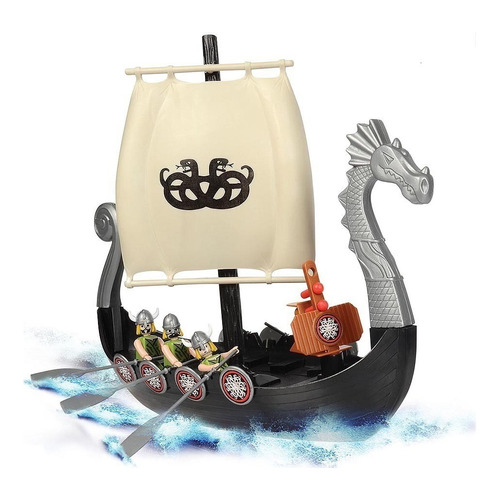 Barco Vikingos Con Muñecos