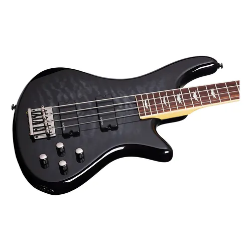 Baixo elétrico Schecter Stiletto Extreme 4 Thk Black Transp Baixo elétrico Schecter Stiletto Extreme 4 Thk Black Transp
