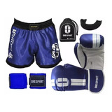 Kit Masculino Short + Atadura + Bucal + Luva Boxe Promoção