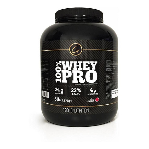 Proteina 100% Whey Pro 5lb Frutilla Gold Nutrition