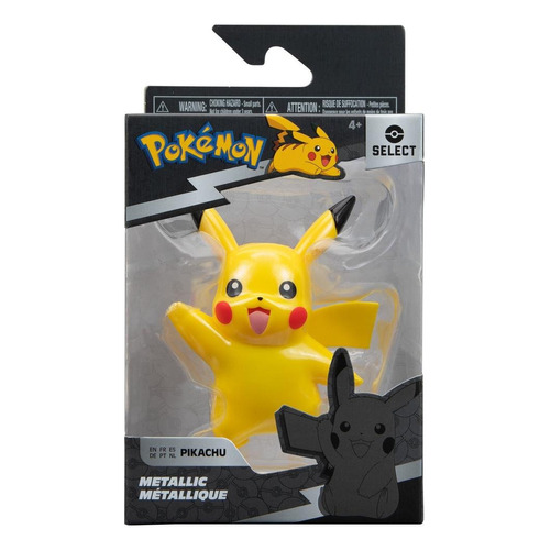 Pokemon Metallic Pikachu Select Serie 1 Figura 8cm Jazwares