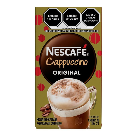 Café Nescafé Cappuccino Original 6 Sobres De 20g C/u