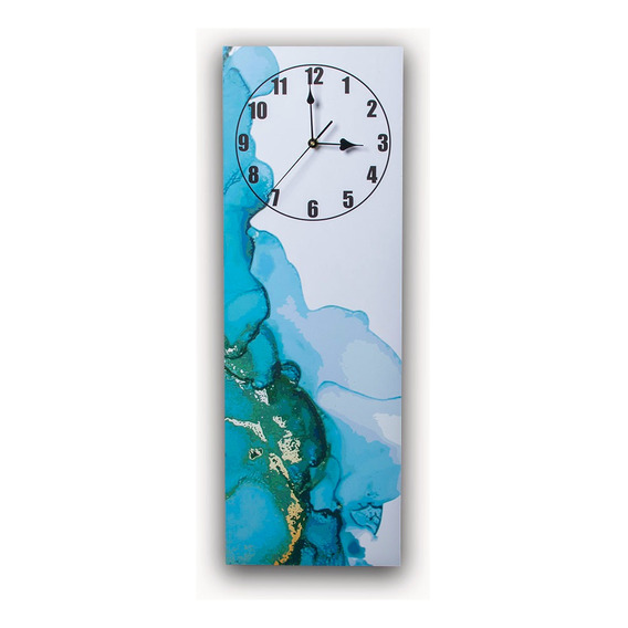 Reloj De Pared Decorativo Abstrato Celeste