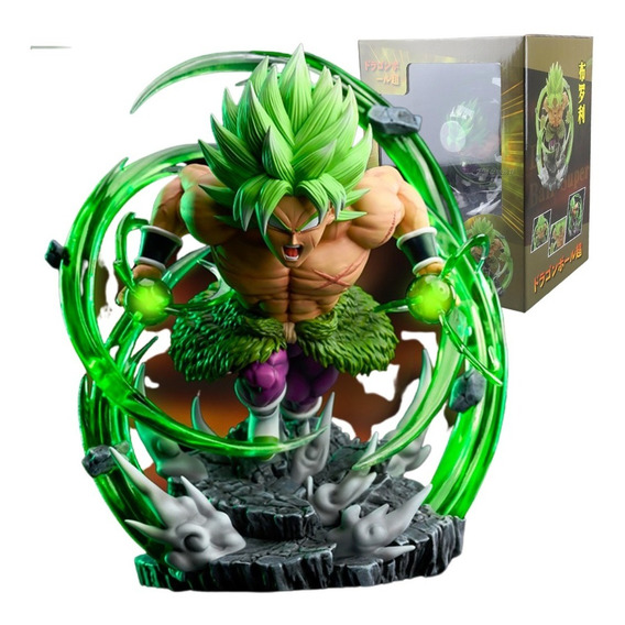 Super Saiyan Broly Verde Fullpower Dragon Ball Figura 17cm