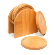Set De 4 Posavasos Madera Bamboo | Recoleta