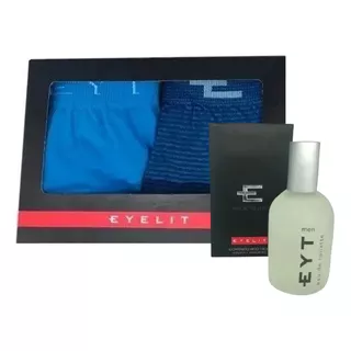 Regalo Dia De Padre 2 Boxers Liso Y Rayado Eyelit + Perfume