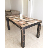 Mesa Madera Restaurada Patchwork - Comedor en Mercado Libre Argentina Mesa Madera Restaurada Patchwork - Comedor en Mercado Libre Argentina