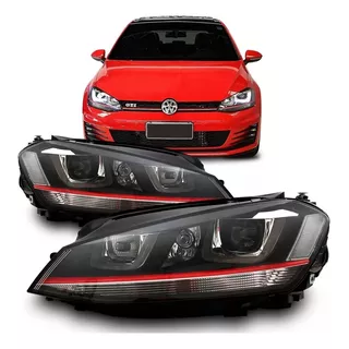 Par Farol De Golf Gti Friso Led Vermelho 2014 2015 2016 Mk7 