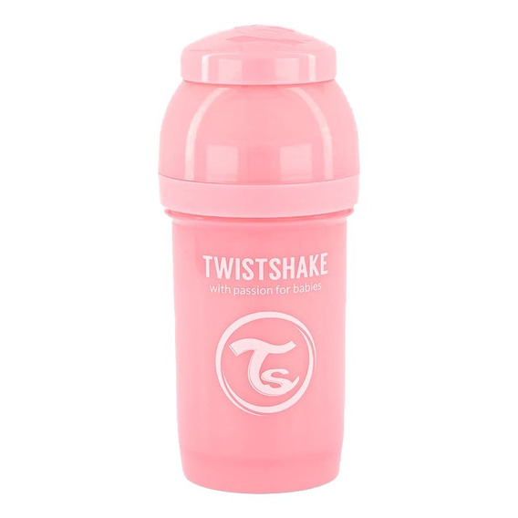 Mamadera Twistshake Anti-cólico 180ml Rosado Pastel