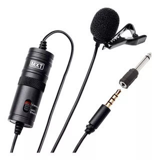 Microfone Lapela Para Smartphones E Câmeras Dslr - Mxt M1 Cor Preto