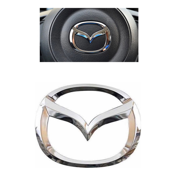Logo Volante Mazda Emblema Timón Cromado Insignia 57mm X 45m