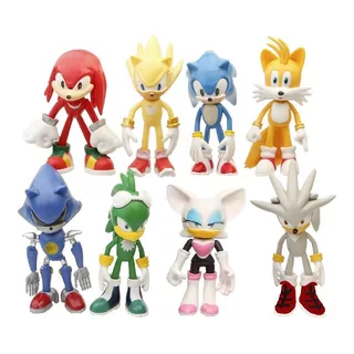 Sonic Set 8 Figuras 12 Cm