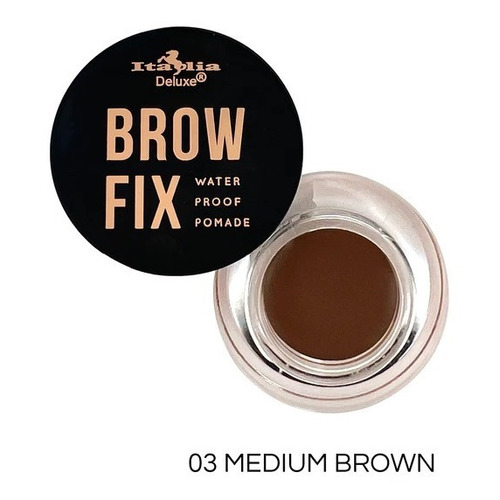 Pomada Gel Ceja Brocha Fijador Brow Fix Kit Italia Deluxe Color 03 Medium Brown