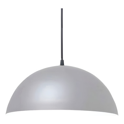 Lampara Colgante Media Esfera 30cm Gris Apto Led Fz
