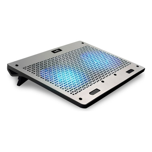 Mlab Base Ventilador Notebook Gamer Dos Fan 15,6'' Color Gris Color Del Led Azul