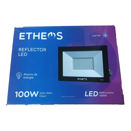 Reflector Proyector Led 100w Exterior Interior Alta Luminosidad Blanco Frio / Calido Color de la carcasa Negro