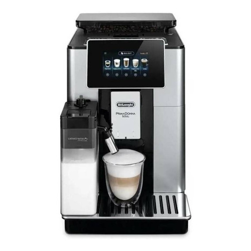 Cafetera De'Longhi PrimaDonna ECAM61 super automática negra y plateada expreso 220V - 240V