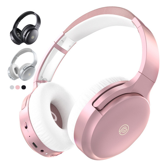 Audifonos Cancelacion Ruido Diadema Inalámbrico Anc Bluetooth Emuael Anc918 Anc Con Cable, 600mAh, Bluetooth 5.3, Rosa