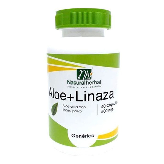 Aloe + Linaza 60 Cápsulas - 500 Mg.