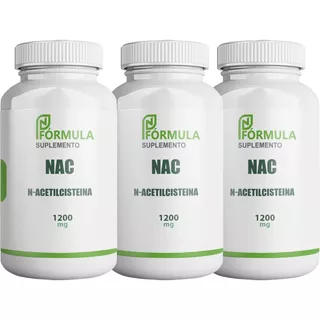  Nac N-acetilcisteina 1200mg  Rec. Muscular Kit 3 Com 90cps 