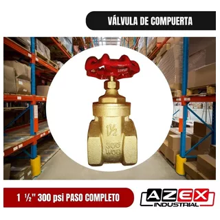 Válvula Compuerta 1-1/2  Paso Completo 300 Psi