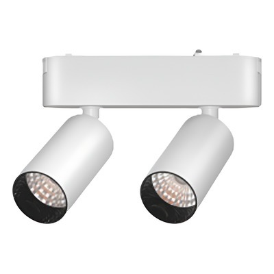 Cabezal Movil Doble Blanco Para Riel Magnetico Skyline 14w