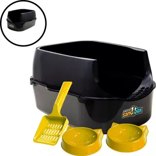 Kit Sanitário Para Gatos Sandbox Fácil Higienização Pet 