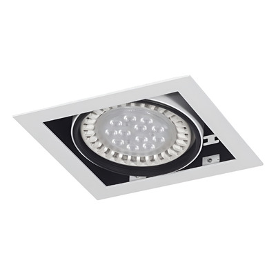 Embutido Mila 1 Aluminio/acero 1xar111 Gu10  Blanco